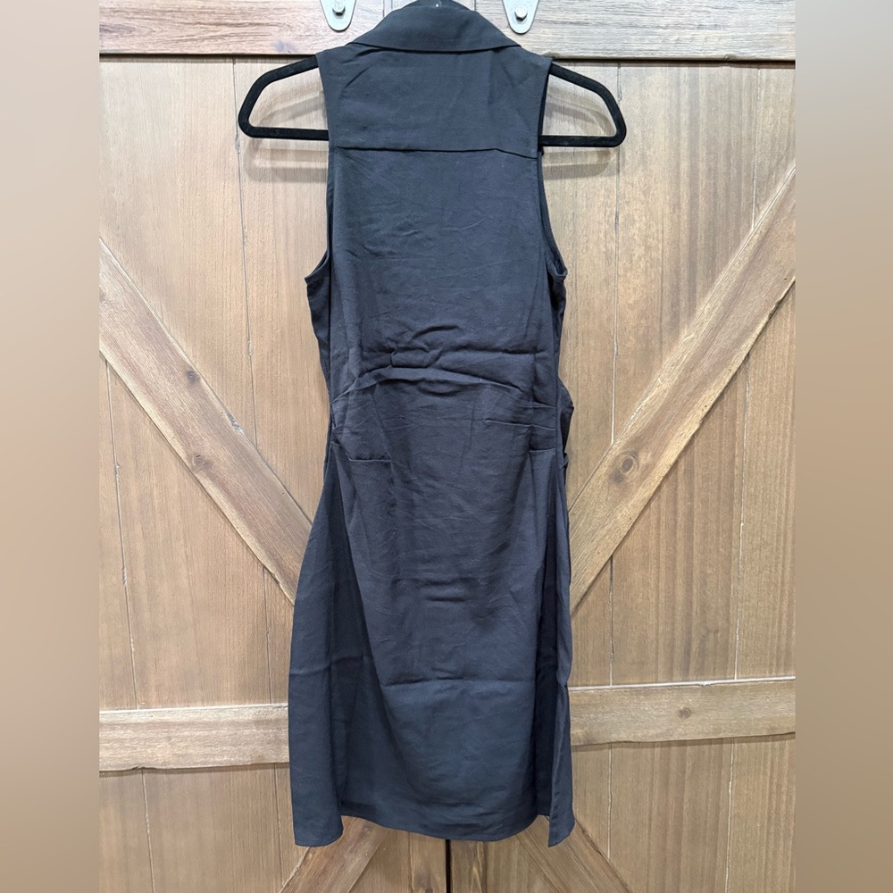 Choosy Chic Black Gathered Dress - Picture 3 of 4